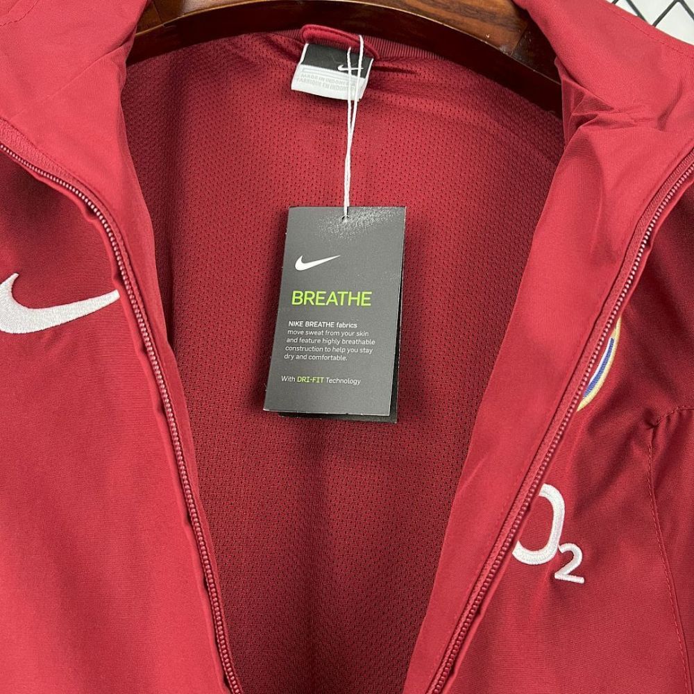 Arsenal Retro Windbreaker Jacket Red 2005/06