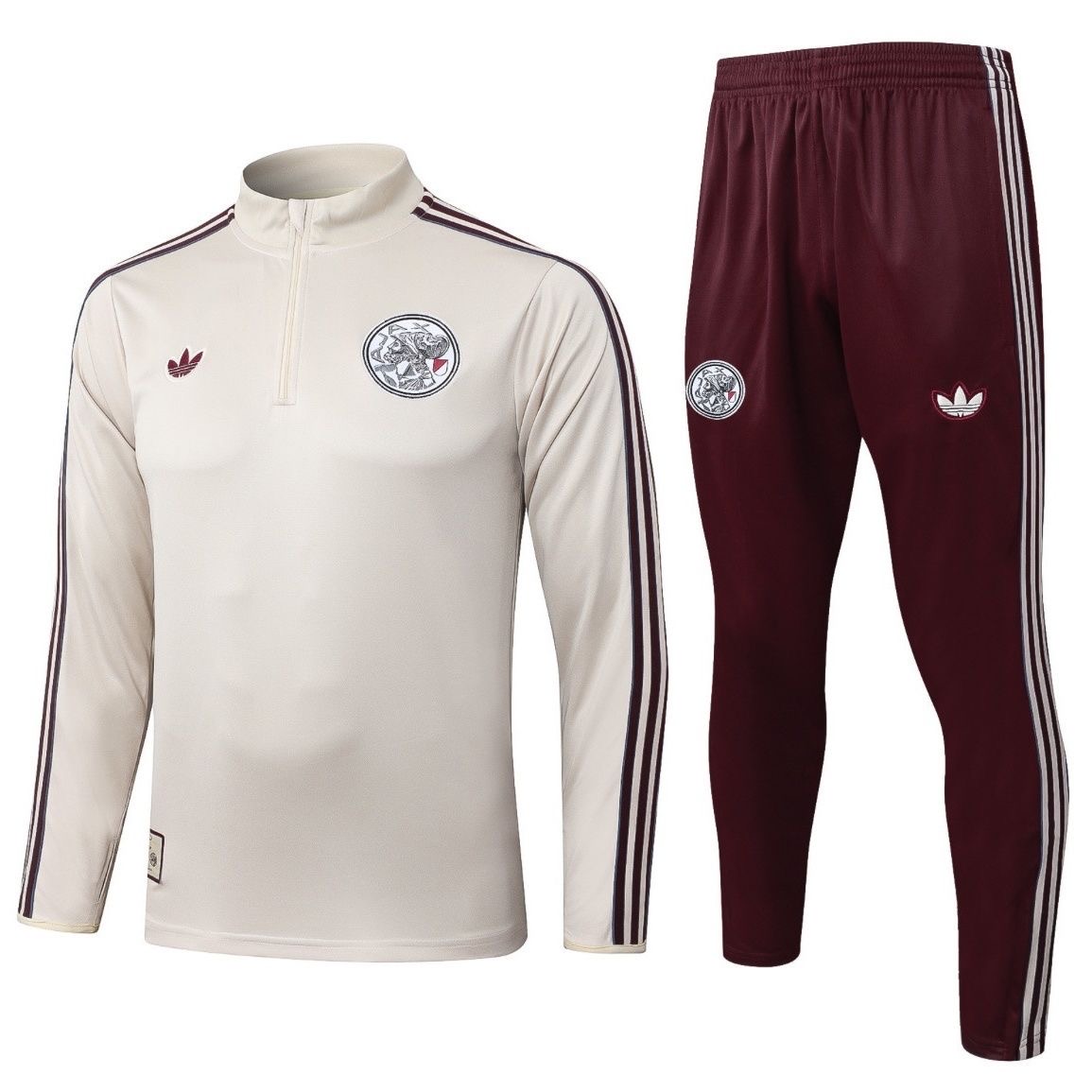 Kids AJAX Training Kit Sweatshirt & Pants Set Off-White 2025/26