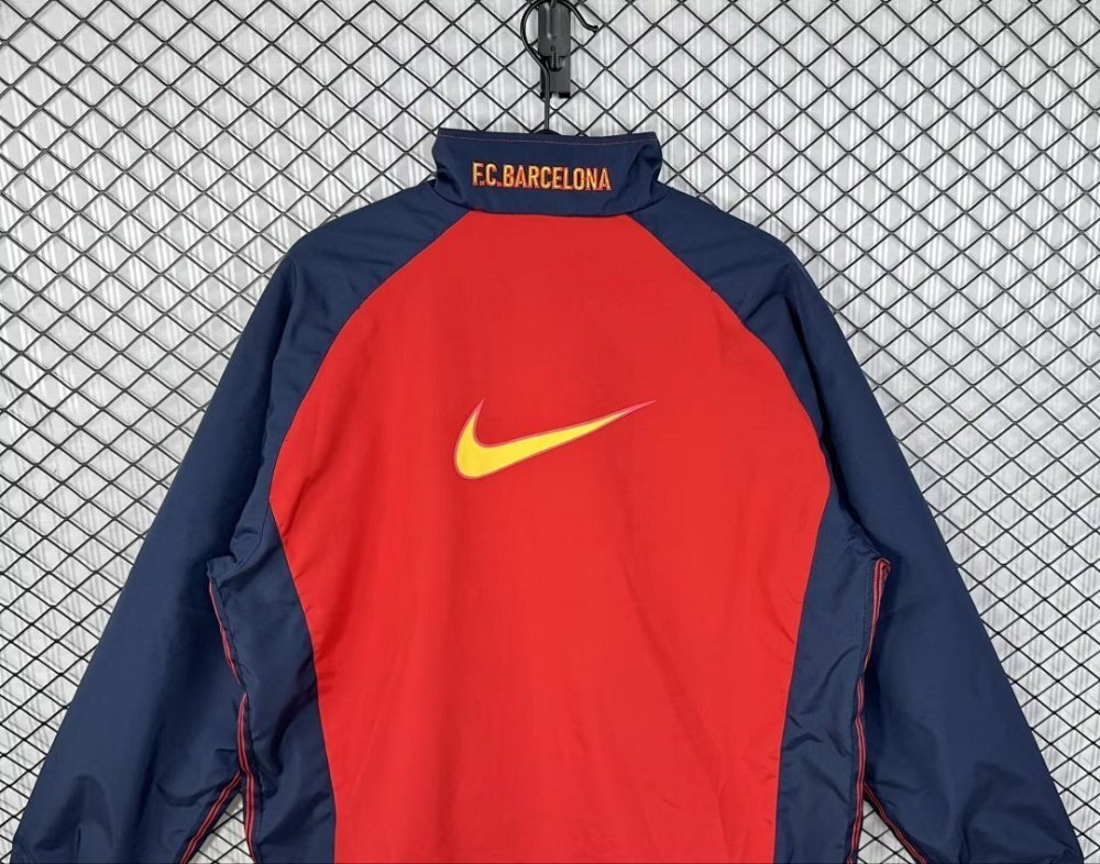 Barcelona Retro Windbreaker Jacket Red 1998-00