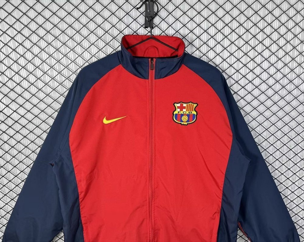 Barcelona Retro Windbreaker Jacket Red 1998-00