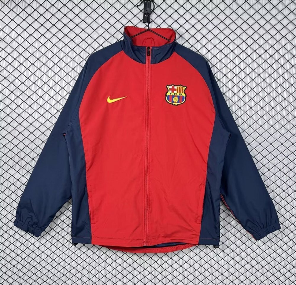 Barcelona Retro Windbreaker Jacket Red 1998-00