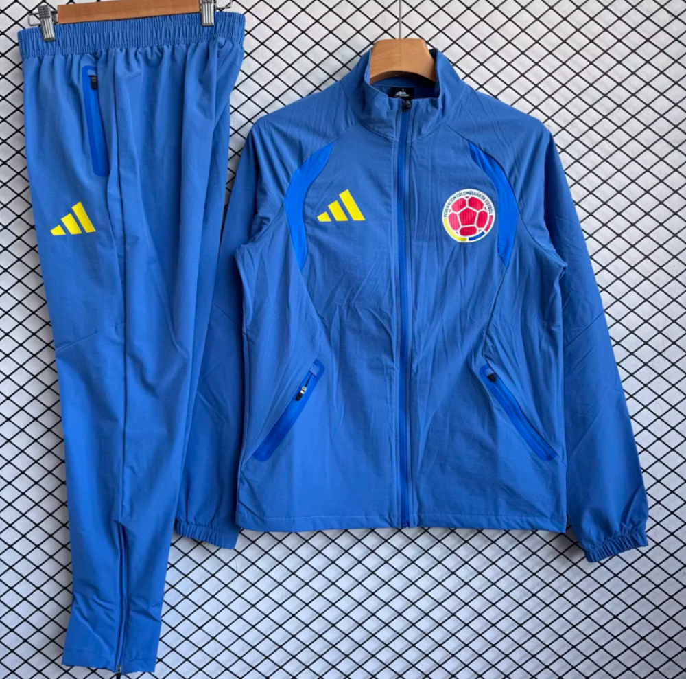 Colombia Windbreaker With Pants Blue 2026 World Cup