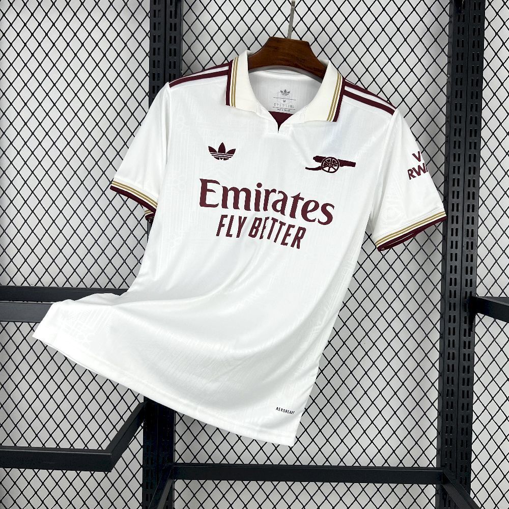 Arsenal Soccer Jersey Third Away Custom Shirt 2025/26 in Off-White