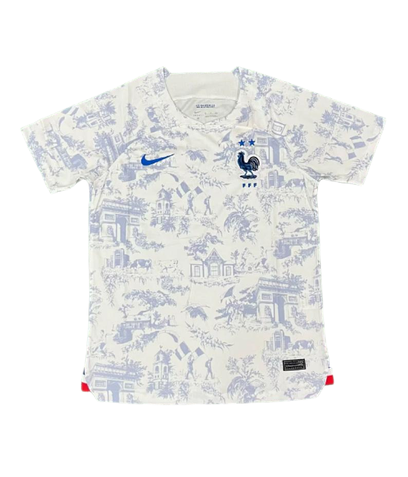 France Retro Soccer Jersey Away Custom Shirt World Cup 2022 in White