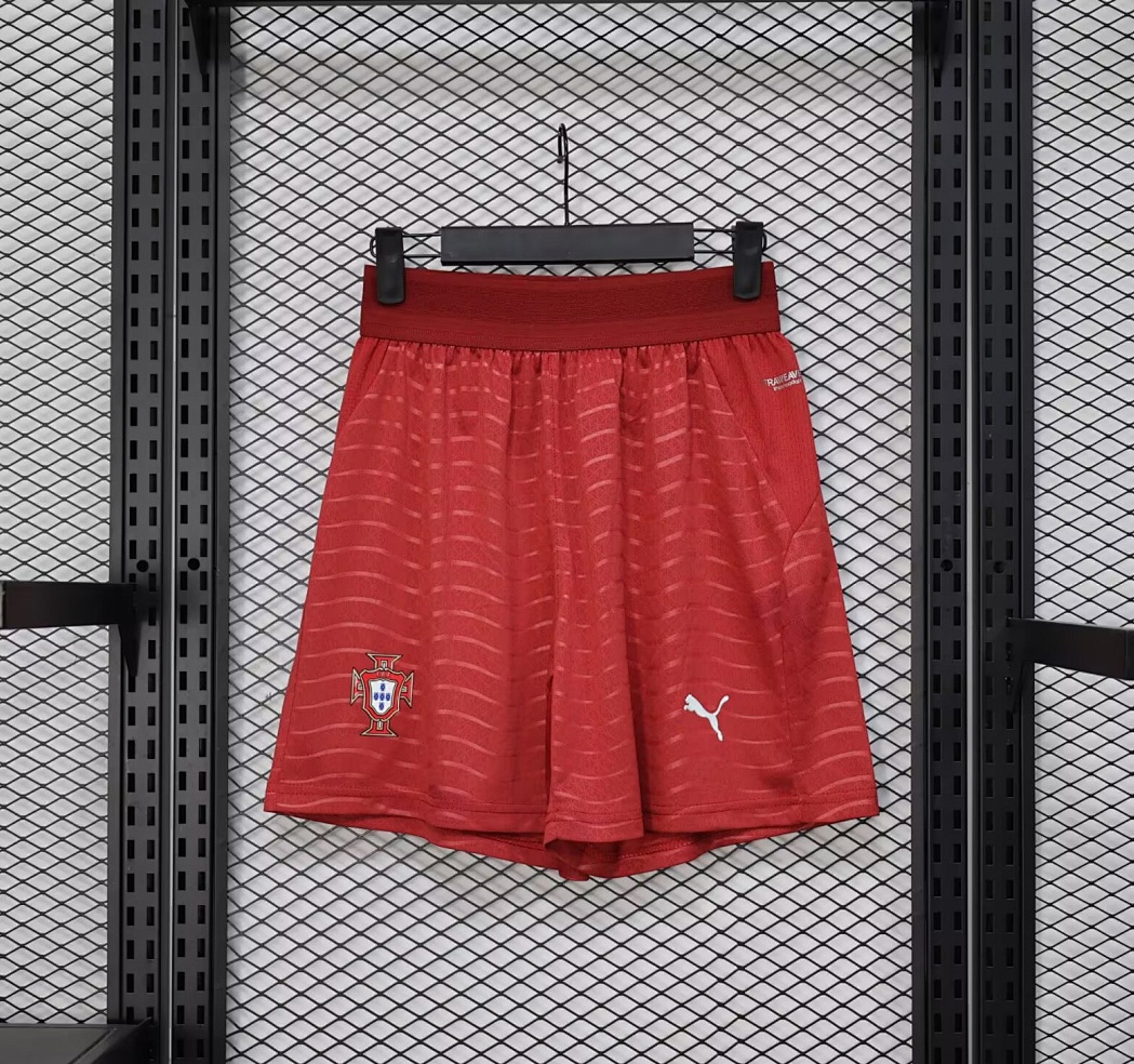 Portugal Authentic Football Home Shorts 2026 World Cup Edition in Red