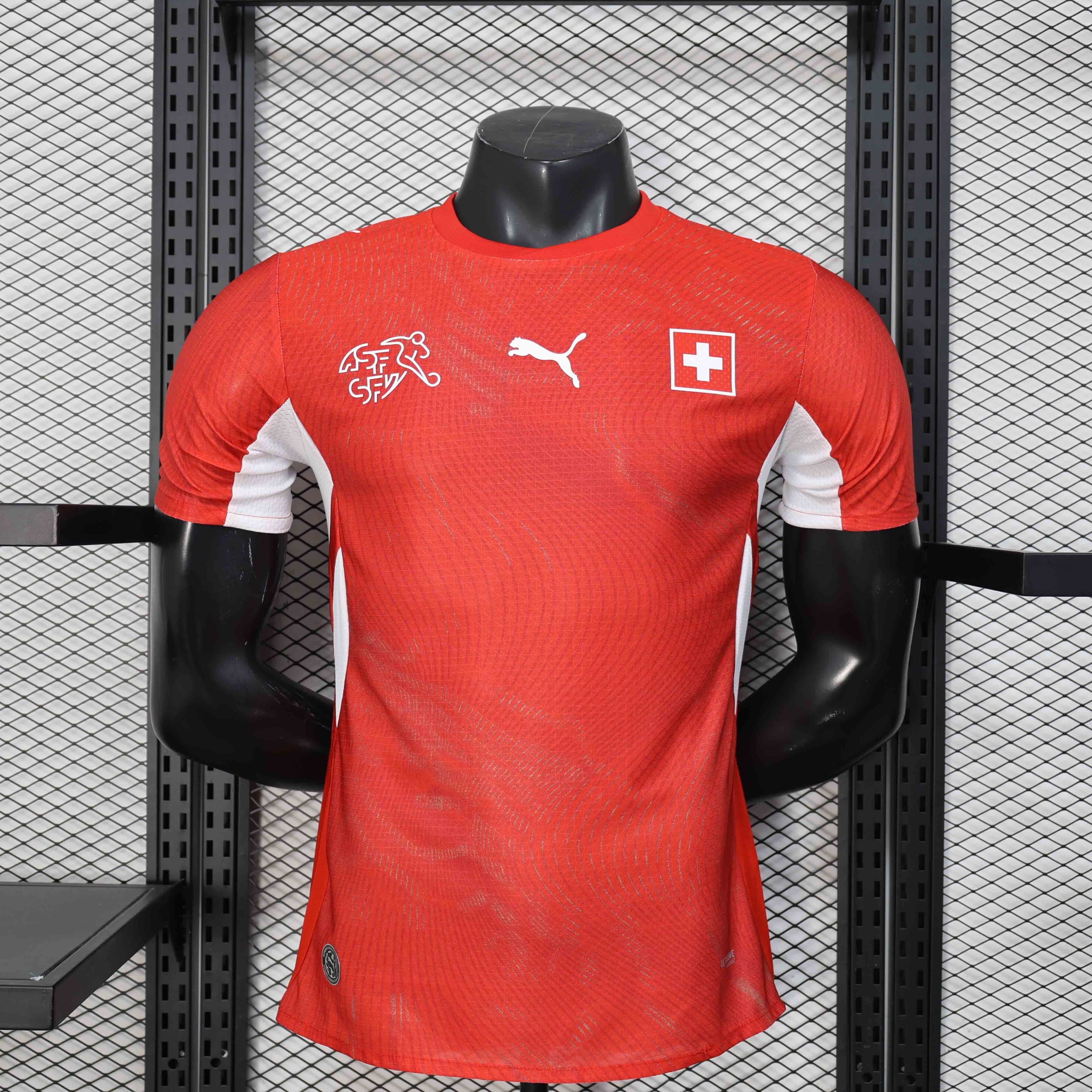 Switzerland Authentic Football Jersey Home Shirt 2026 World Cup Edition in Red