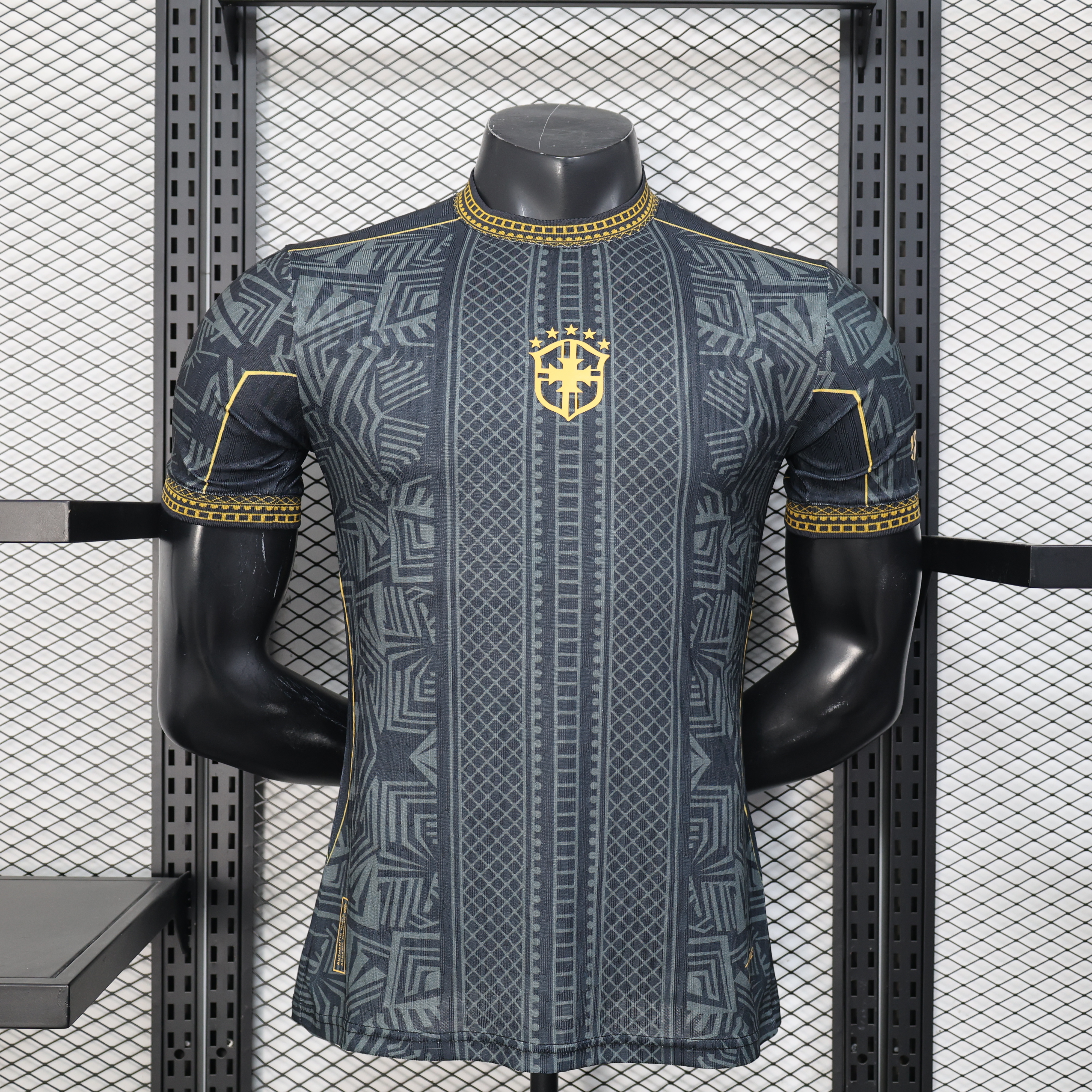Brazil Authentic Soccer Jersey Special Edition Shirt 2026 World Cup Edition in Black
