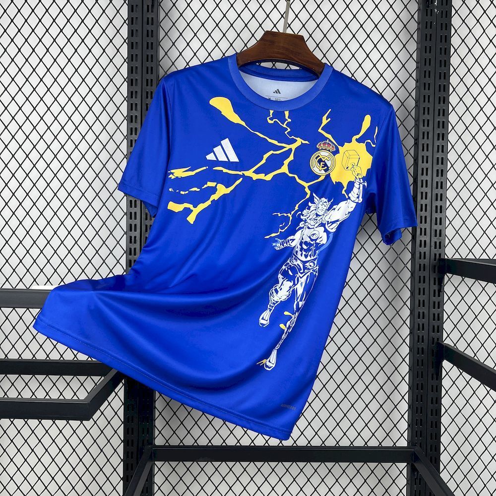 Real Madrid Soccer Jersey Pre-Match Marvel Custom Shirt 2025/26 in Model Year: 2025/26 Country and League: Spain-La Liga