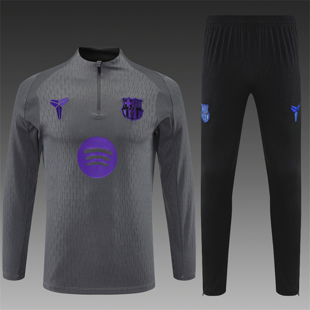 Kids Barcelona Training Kit (Sweatshirt+Pants) Gray 2025/26