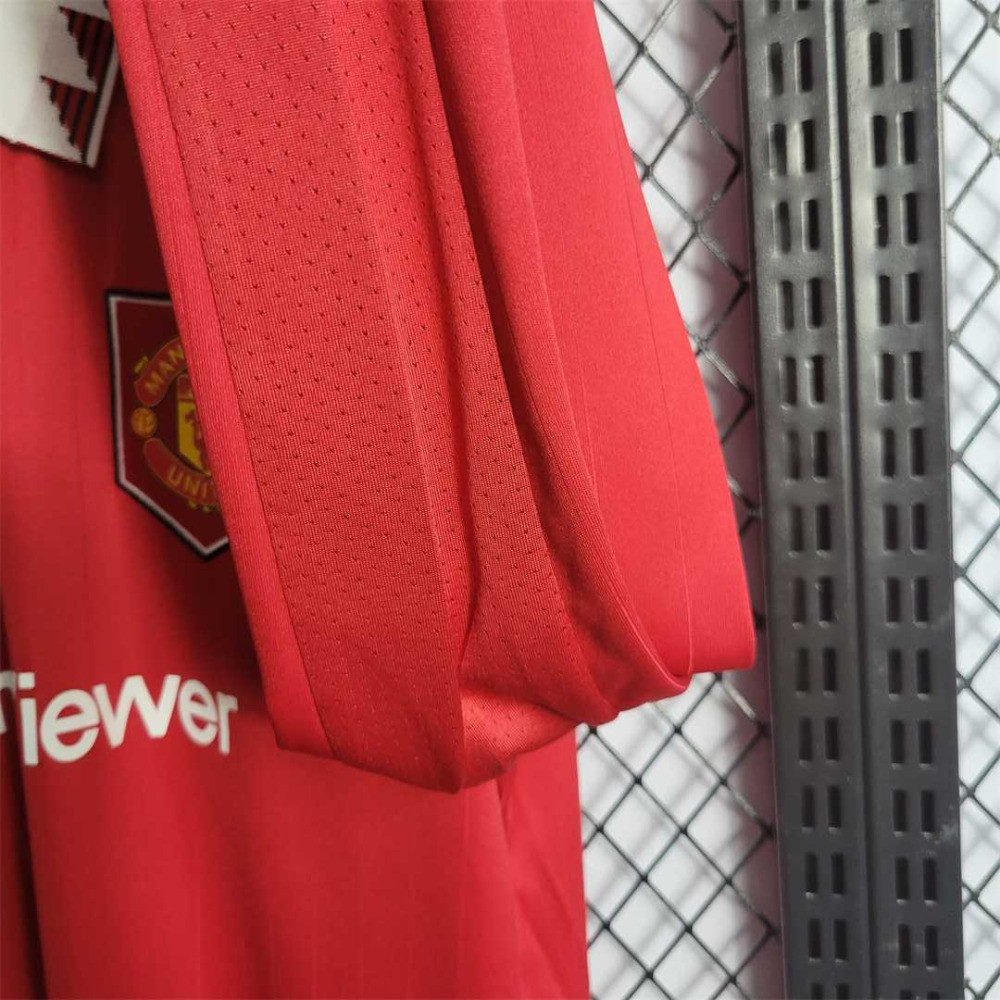 Manchester United Retro Home Long Sleeve Football Jersey Custom Shirt 2022/23
