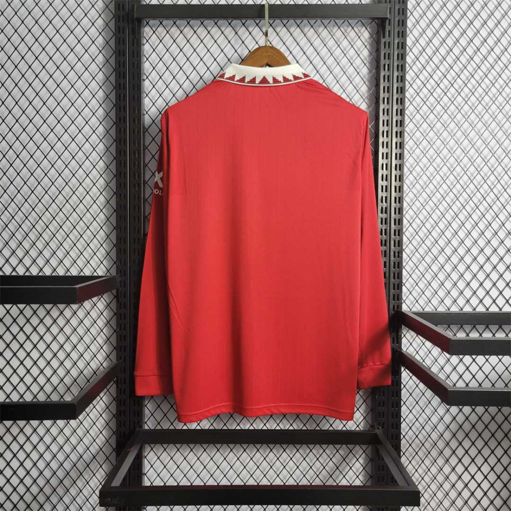 Manchester United Retro Home Long Sleeve Football Jersey Custom Shirt 2022/23