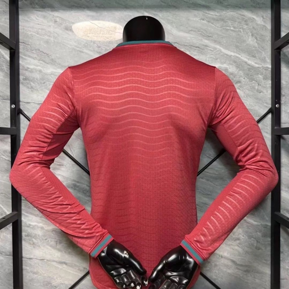 Portugal Authentic Soccer Jersey Home Long Sleeve Shirt World Cup 2026