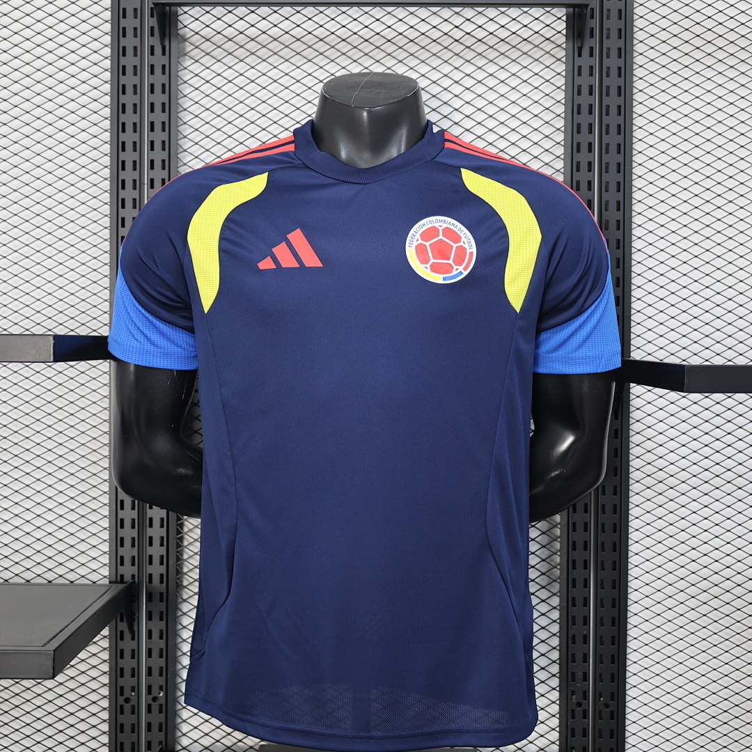 Colombia Authentic Soccer Jersey Training Shirt 2026 World Cup Edition in Blue