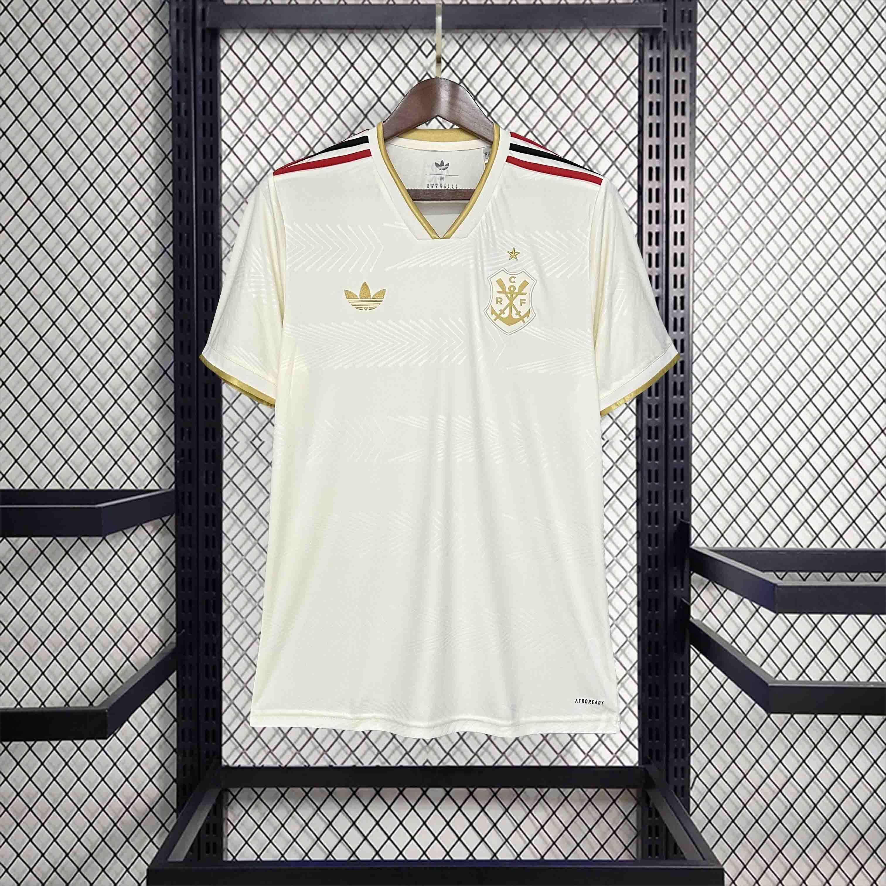 Flamengo Soccer Jersey Third Away Custom Shirt 2025 in Off-White