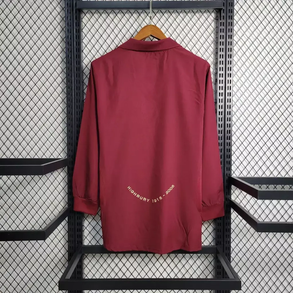 Arsenal Soccer Retro Jersey Home Long Sleeve Custom Shirt 2005/06
