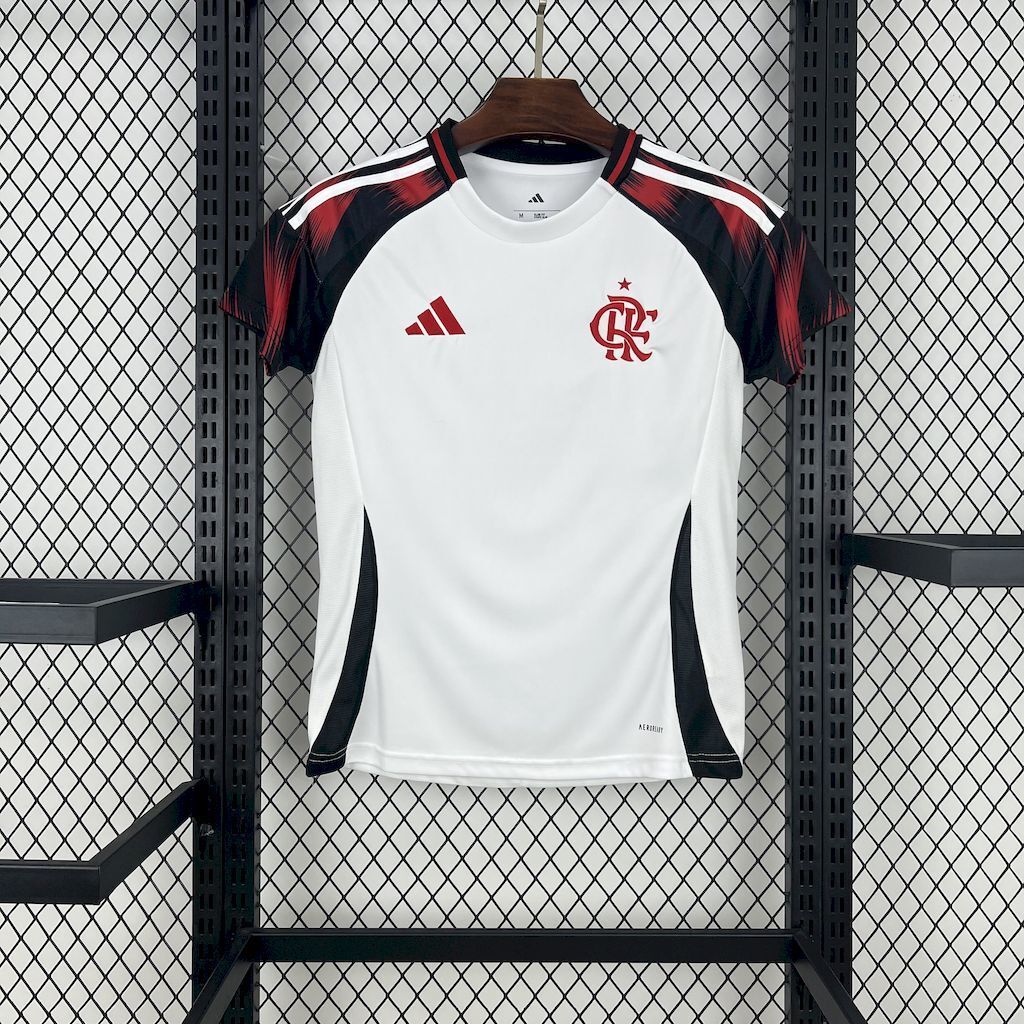 Flamengo Soccer Jersey Women's Away Custom Shirt 2025 in White