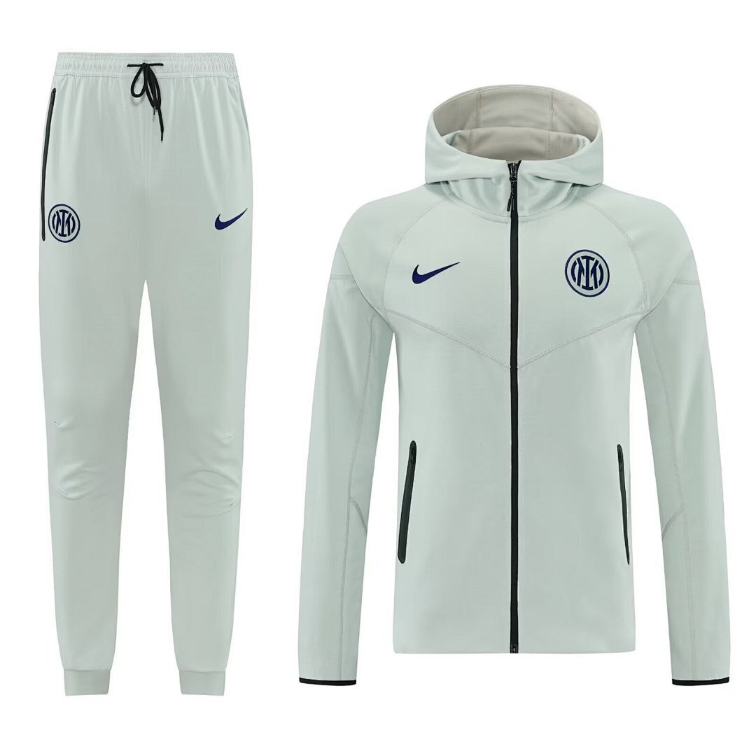 Inter Milan Hoodie Training Kit (Jacket+Pants) Off-White 2025/26