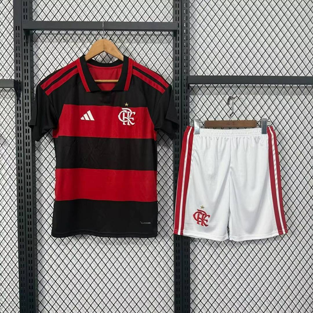 Flamengo Soccer Jersey Home Kids Jersey & Shorts Kit 2026 in Red&Black