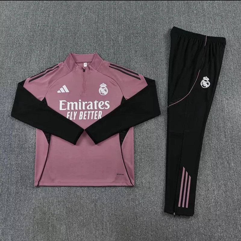 Kids Real Madrid Training Kit (Sweatshirt+Pants) Brown 2025/26