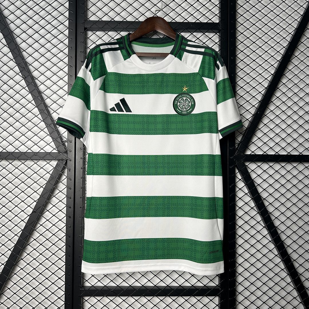 Celtic Soccer Jersey Home Custom Shirt 2025/26 in White & Green
