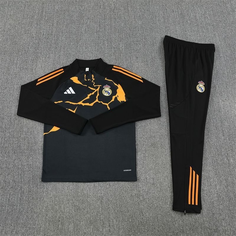 Real Madrid Training Kit (Sweatshirt+Pants) Black 2025/26