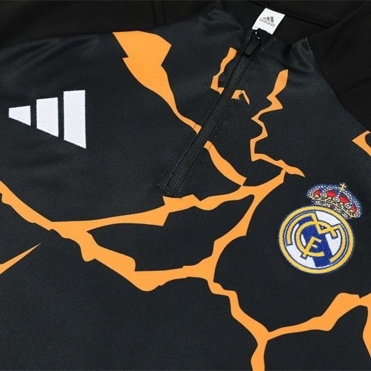 Real Madrid Training Kit (Sweatshirt+Pants) Black 2025/26
