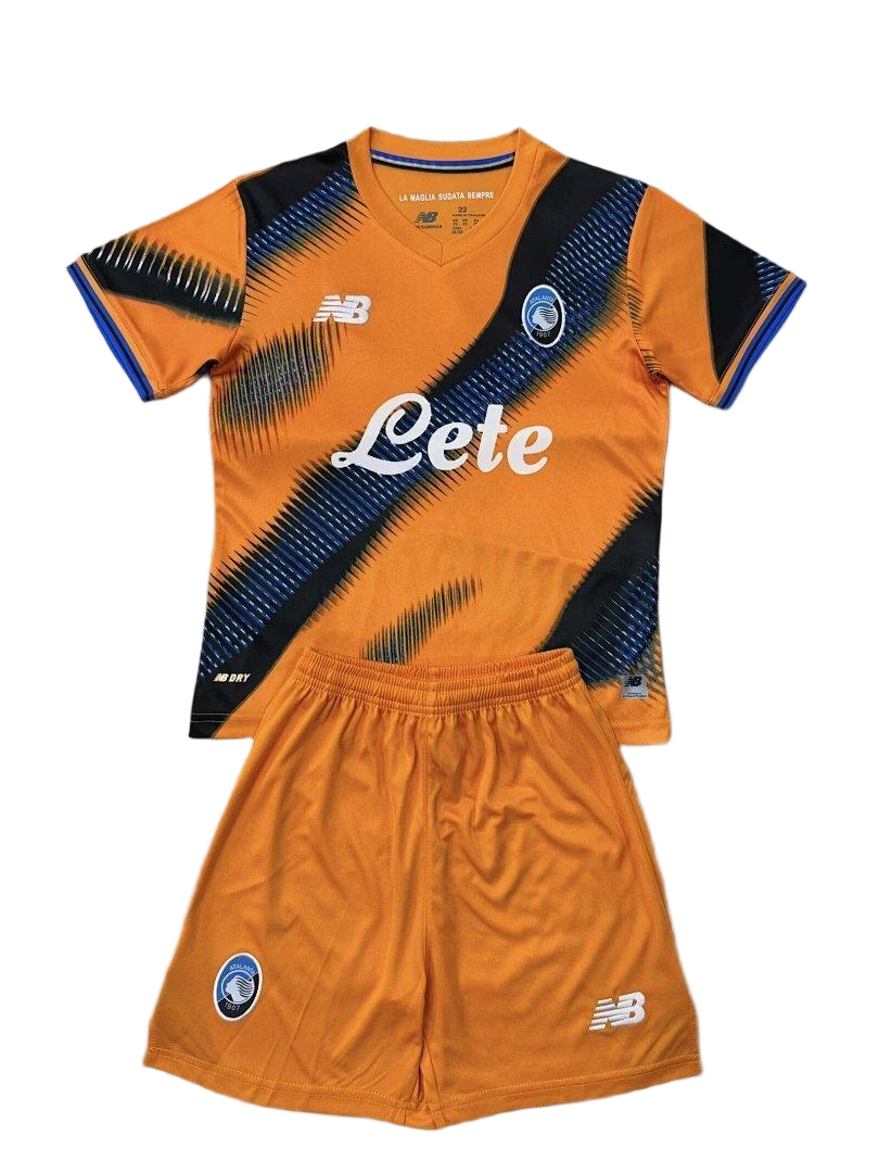 Atalanta BC Soccer Jersey Third Away Kids Jersey & Shorts Kit 2025/26 in Yellow