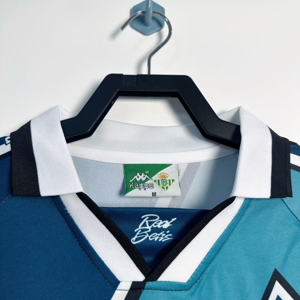 Real Betis Retro Football Jersey Away Long Sleeve Shirt 1995/97