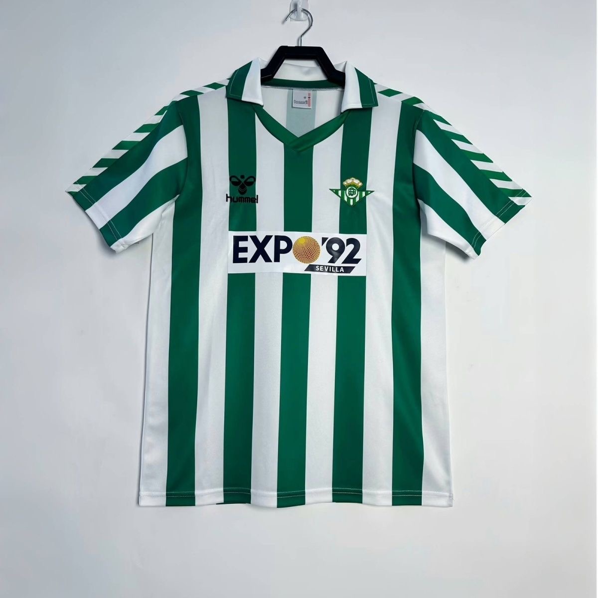 Real Betis Retro Jersey Home Soccer Shirt 1988/89 in Green&White