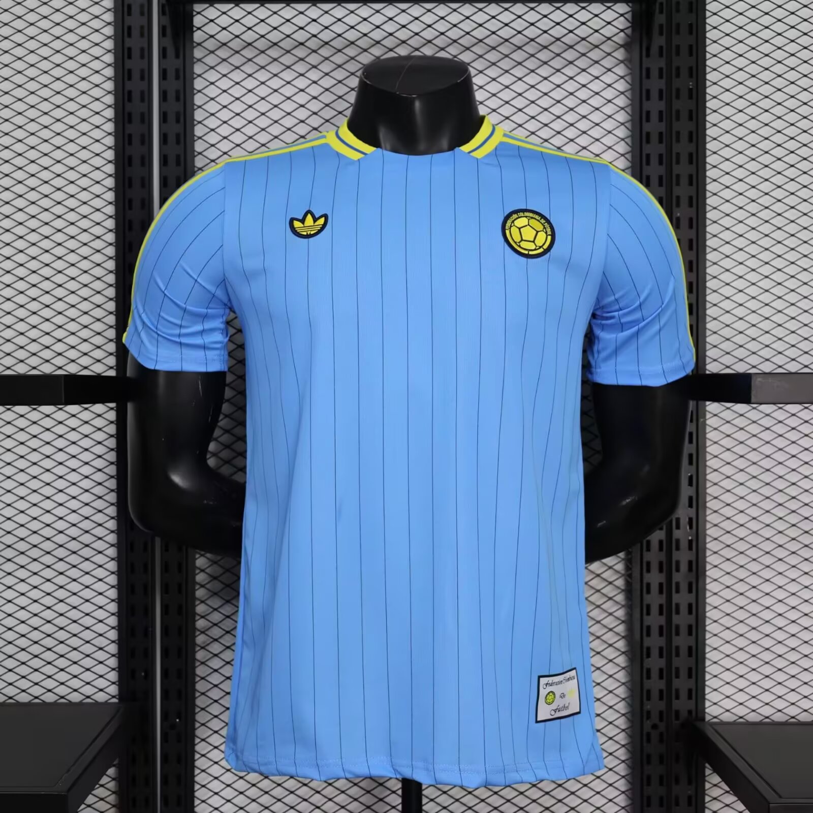 Colombia Authentic Soccer Jersey Terrace Icons Special Edition Shirt 2026 World Cup Edition in Blue