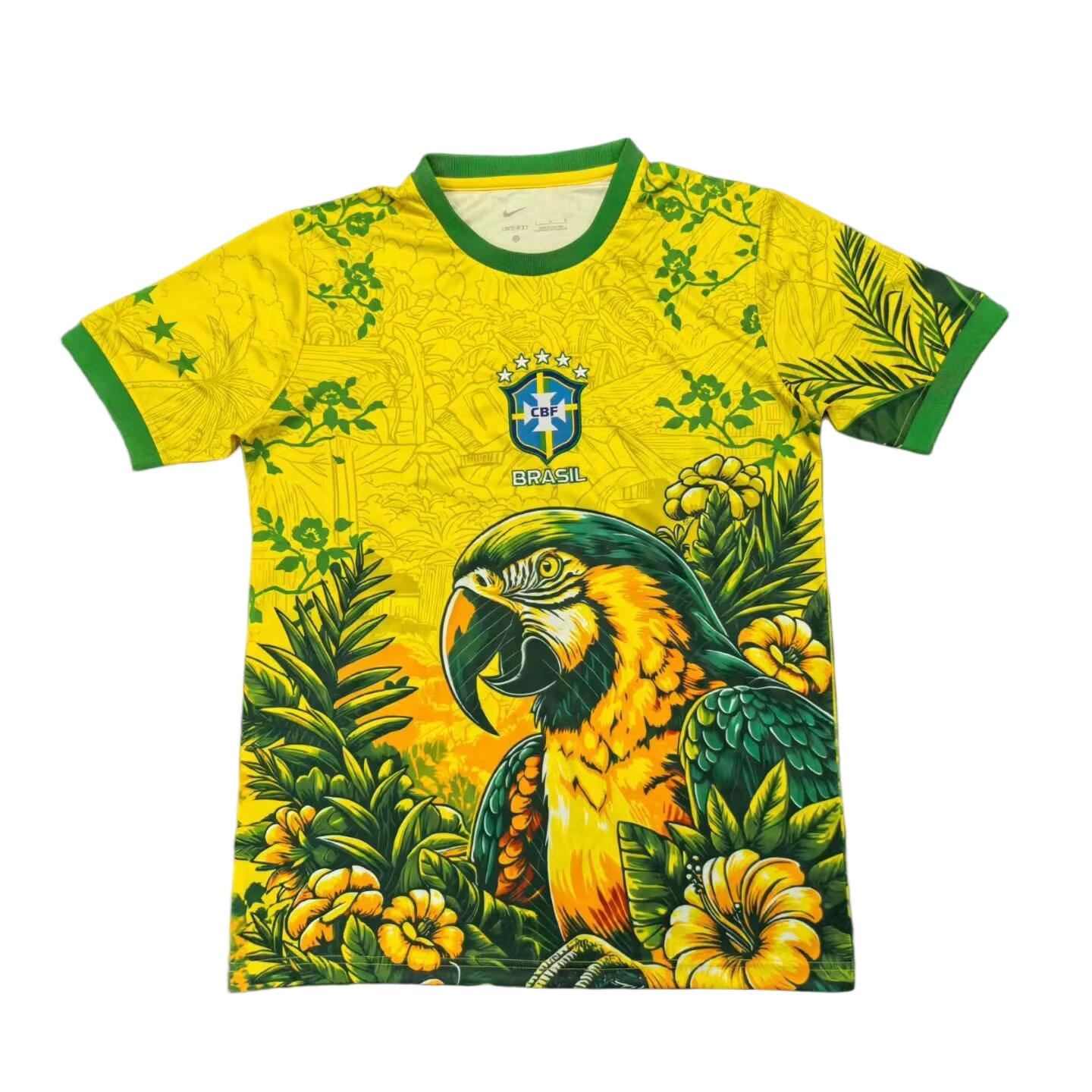 Brazil Soccer Jersey Parrot Special Edition Custom Shirt 2026 World Cup Edition in Yellow