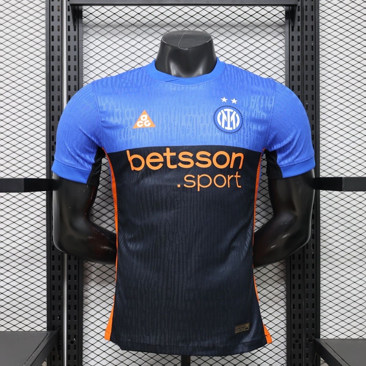 Authentic Soccer Jersey Inter Milan Fourth Away ACG Shirt 2025/26 in Blue&Black