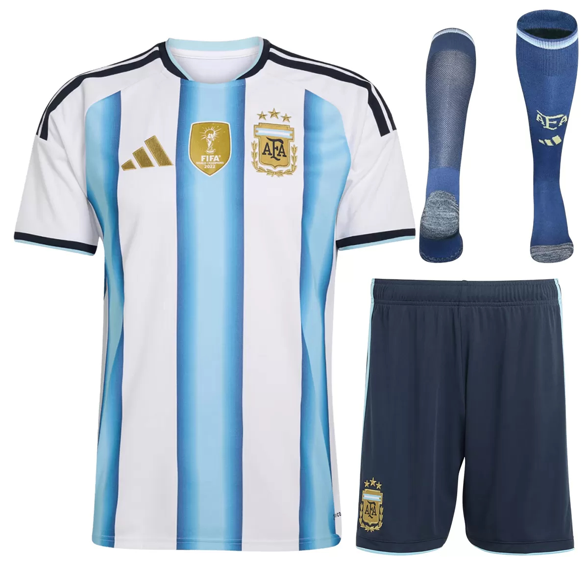 Argentina Soccer Jersey Home Full Kit 2026 World Cup Edition in White&Blue