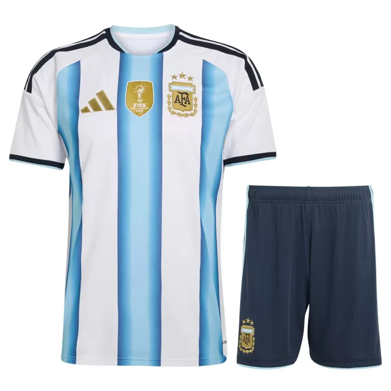 Argentina Soccer Jersey Home Jersey & Shorts Kit 2026 World Cup Edition in White&Blue