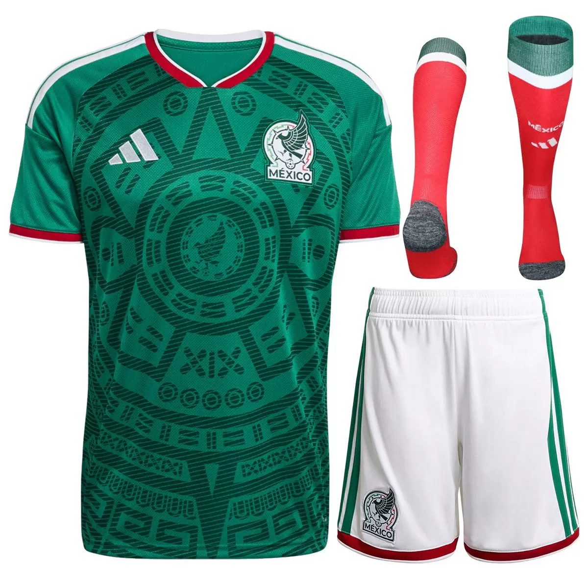 Mexico Soccer Jersey Home Full Kit 2026 World Cup Edition in Green