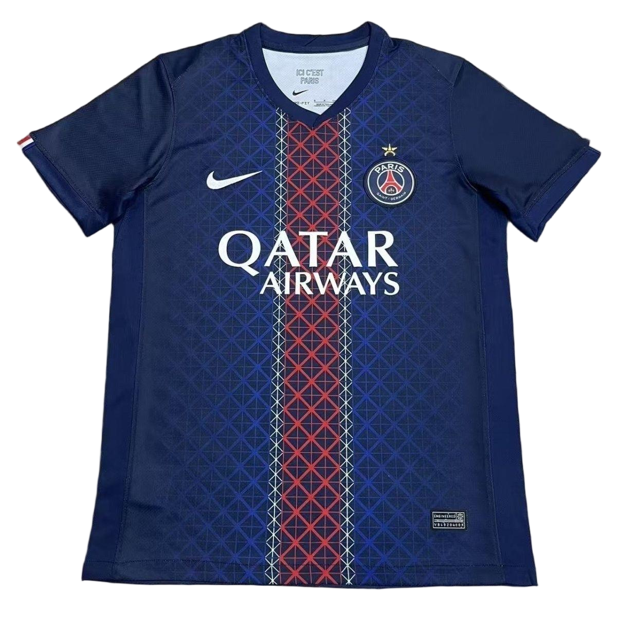 PSG Soccer Jersey Home Custom Shirt 2025/26 - with Star in Blue