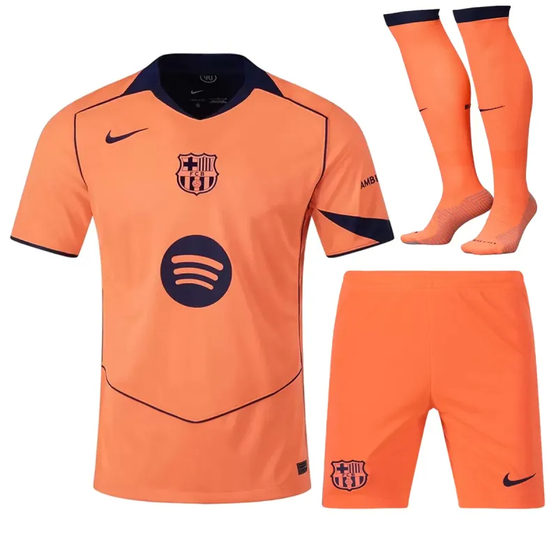 Barcelona Third Away Football Jersey Full Kit 2025/26 in Model Year: 2025/26 Country and League: Spain-La Liga