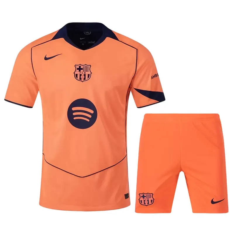Barcelona Football Jersey Third Away Jersey & Shorts Kit 2025/26 in Model Year: 2025/26 Country and League: Spain-La Liga