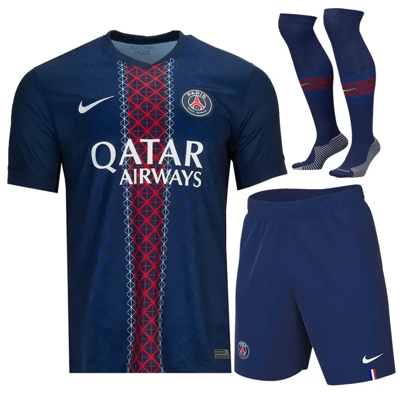 PSG Football Jersey Home Full Kit 2025/26 in Blue