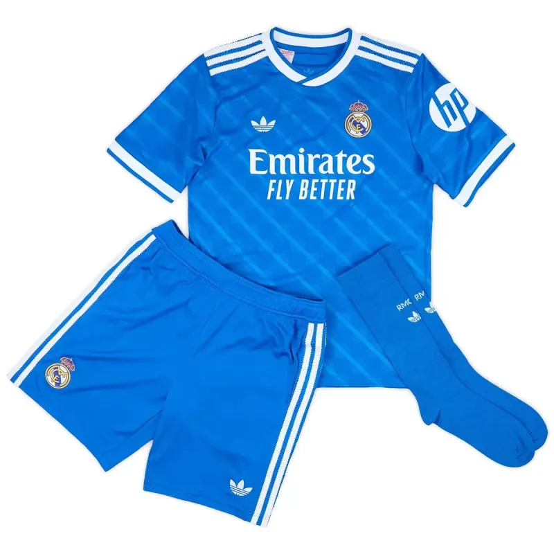 Real Madrid Football Jersey Third Away Kids Full Kit 2025/26 in Model Year: 2025/26 Country and League: Spain-La Liga