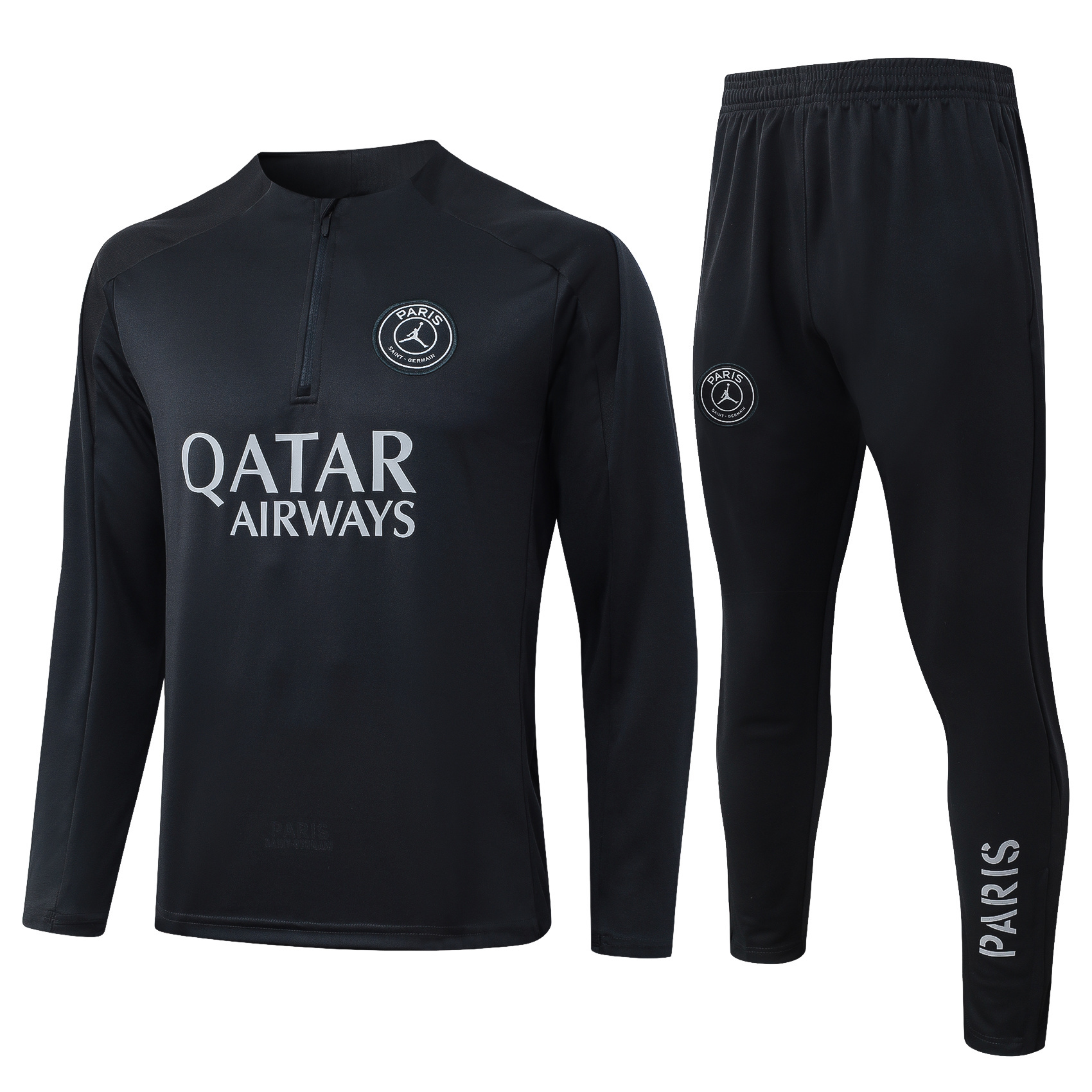 PSG Training Kit Sweatshirt & Pants Set Gray 2025/26