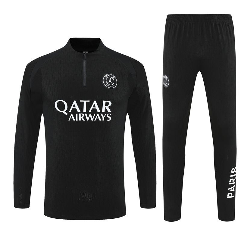 Kids PSG Training Kit Sweatshirt & Pants Set Black 2025/26