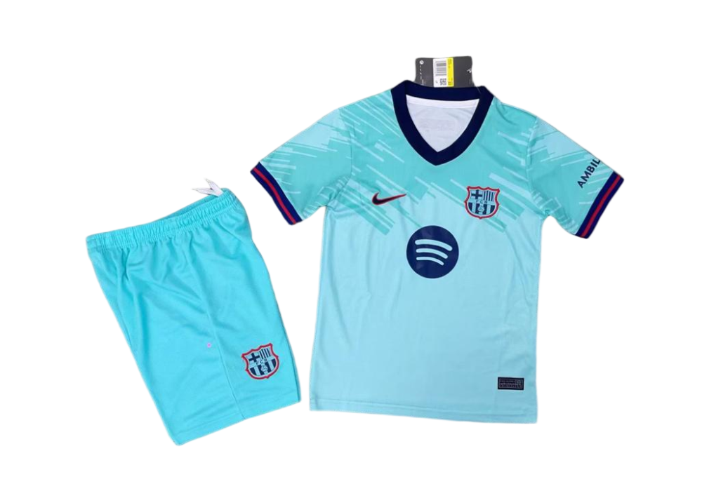 Barcelona Third Away Soccer Kids Kit Jersey+Shorts 2026/27
