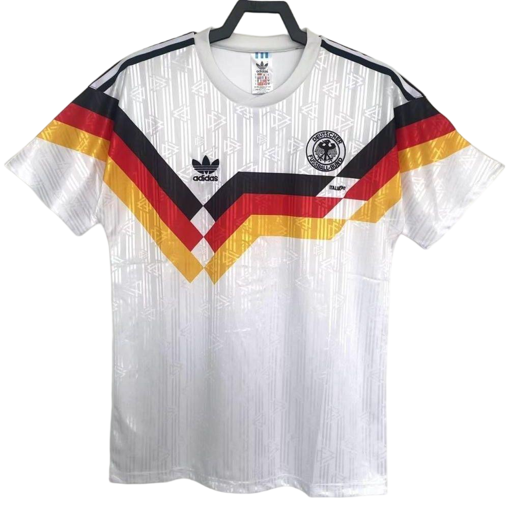 Germany Retro Football Jersey Home Custom Shirt 1990 in White