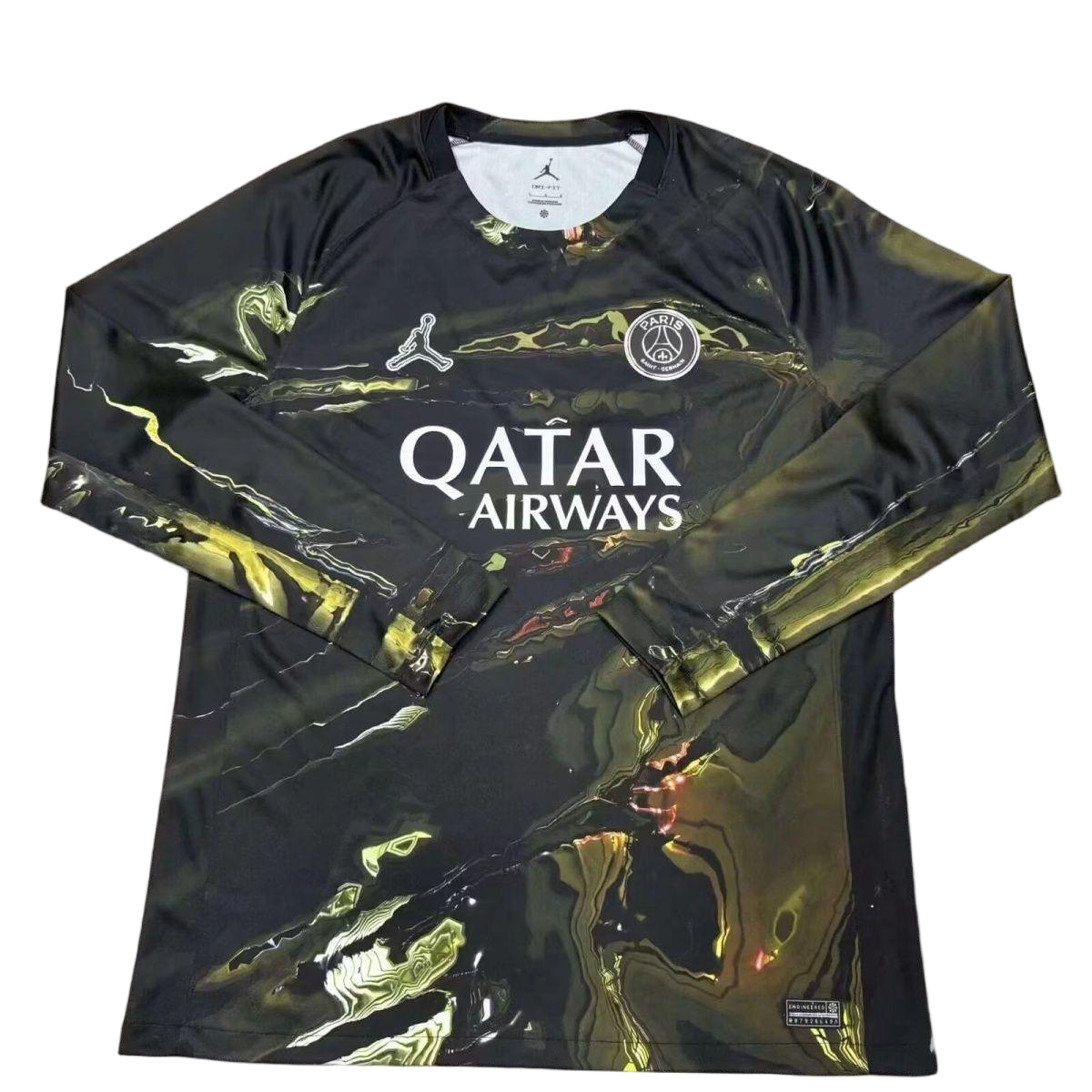 PSG Football Jersey Fifth Away Long Sleeve Custom Shirt 2025/26 in Black