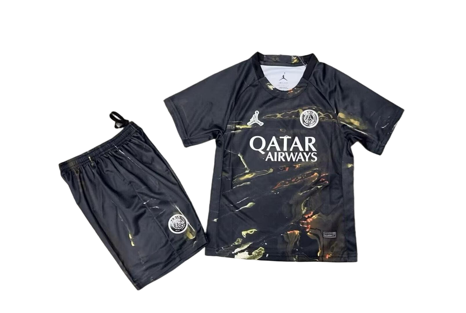 PSG Football Jersey Fifth Away Kids Jersey & Shorts Kit 2025/26 in Black