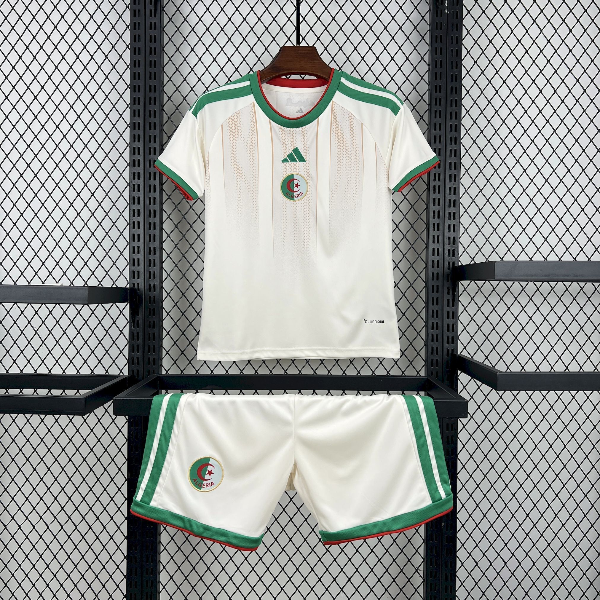 Algeria Soccer Jersey Home Kids Jersey & Shorts Kit 2026 World Cup Edition in Off-White