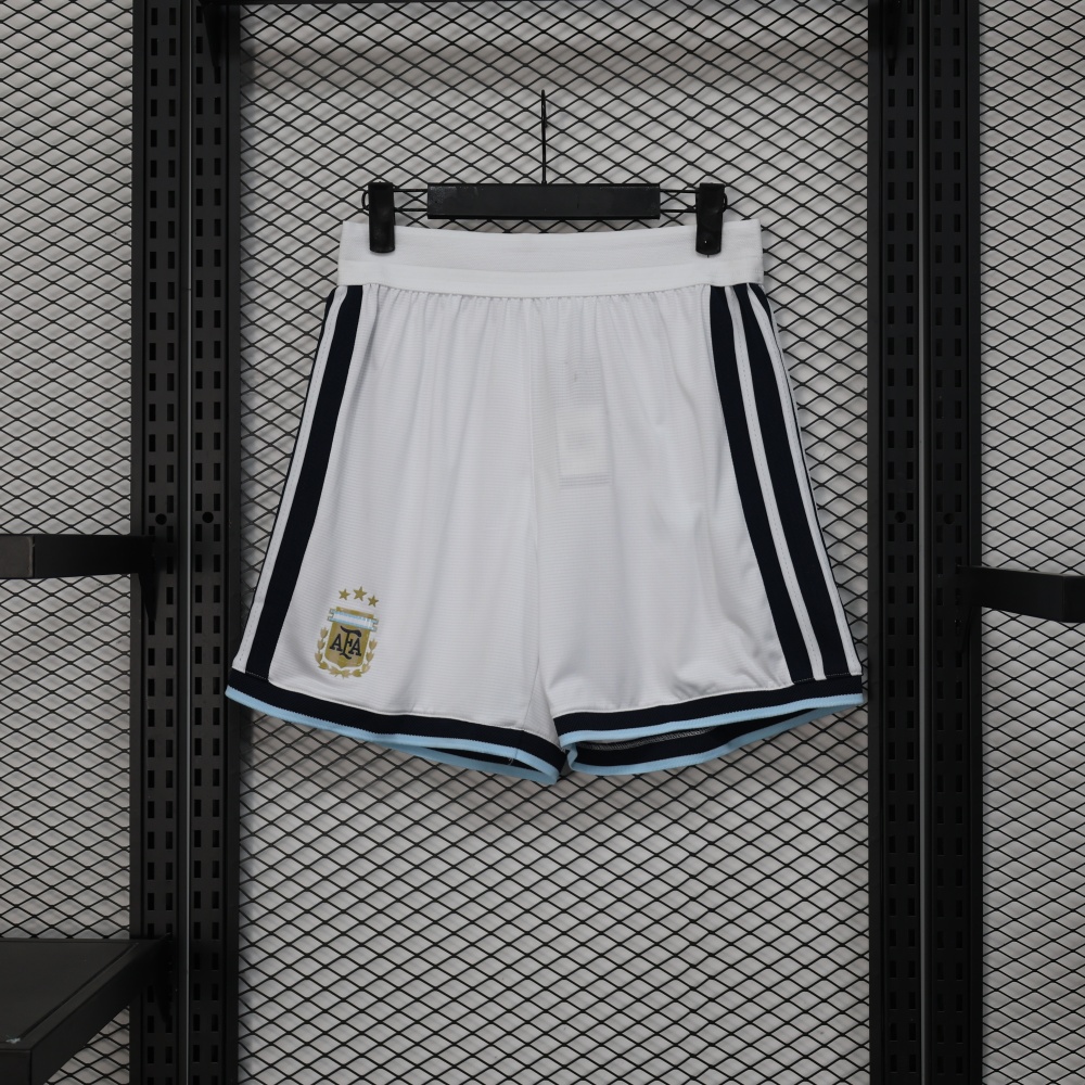 Argentina Authentic Soccer Jersey White Shorts World Cup 2026