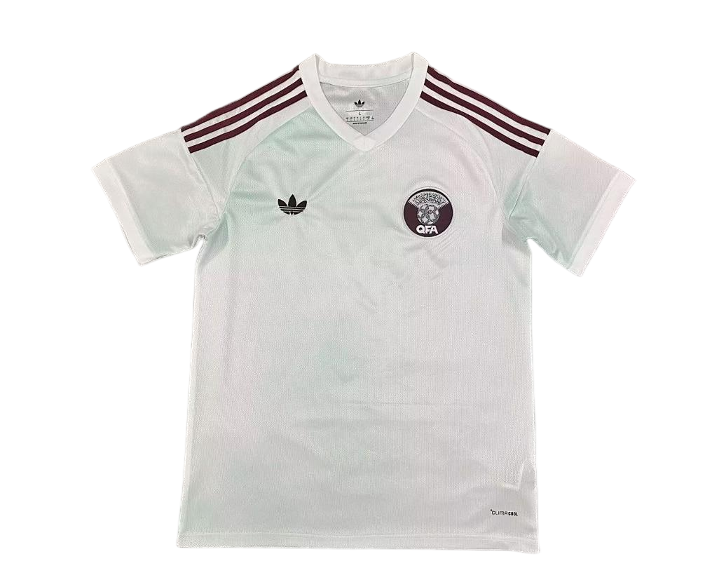 Qatar Soccer Jersey Away Custom Shirt 2026 World Cup Edition in White
