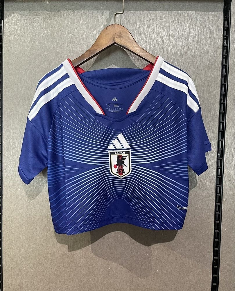 Japan Soccer Jersey Women's Home Crop Top 2026 World Cup Edition in Blue